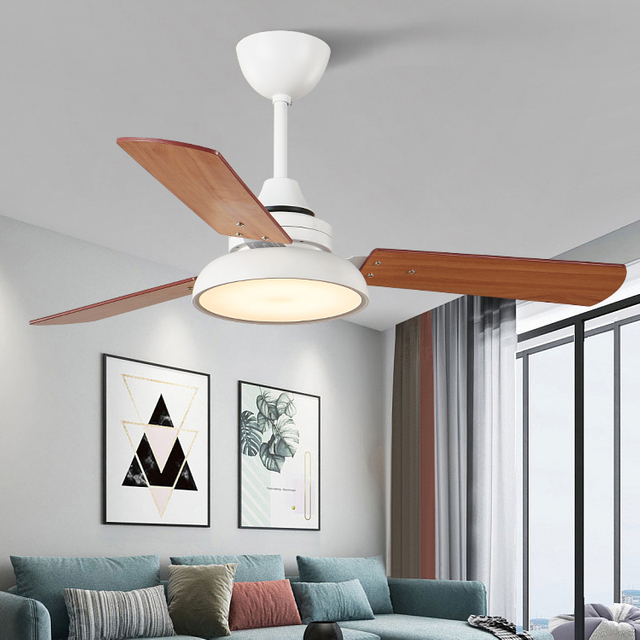 Art Deco 42 Inch 3 Blade Ceiling Fan With Light And Remote