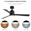 Indoor Modern Mute Bedroom 52 Inch Ceiling Fan With Led Light