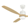 52 Inch Low Profile Indoor White Wooden Ceiling Fan With Light KBS-52K144