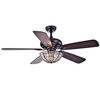 Indoor Decorative Chandelier Crystal 52 Inch Dc Ceiling Fan With Light