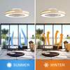 20 Inch Smart APP Control Modern Flush Mount Bedroom Ceiling Fan Light Fixtures