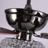 52 Inch Customized Crystal Lamp Pull Chain Control Ceiling Fan