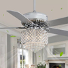 52 Inch Indoor Decorative Crystal Chandelier Ceiling Fan With Lamp