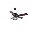 52 Inch Pull Switch Crystal Ceiling Fan With Light