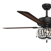 52 Inch Crystal Chandelier Commercial Vintage Ceiling Fan With Light