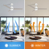 52 Inch Indoor Low Noise Modern Dimmable Remote Control 3 Blades Led Ceiling Fan With Light