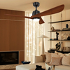 Remote Control Dining Room Wood Dc Motor Ceiling Fan With Led Lights