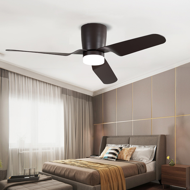 52 Inch Remote Control Led Modern Living Room Ceiling Fan For Indoor