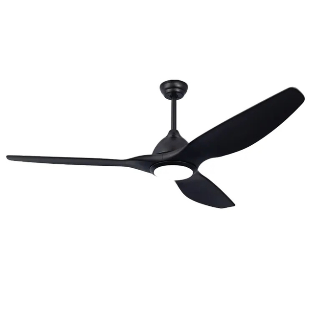 Modern Design Indoor 52 Inch Black Ceiling Fan With Light