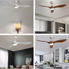 52 Inch Indoor Dimmable Wooden Ceiling Fan With Remote KBS-52134