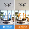 66 Inch Remote Control Smart Big Modern Ceiling Fan With Light KBS-66K002