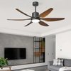 56 Inch 6 Blades Decorative Ceiling Fan With Light Remote Control