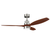 52 Inch Remote Control 3 Blades Ceiling Fan With Led Light