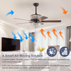 52 Inch Crystal Ceiling Fan Remote Control 5 Blades 3 Color Full Copper Wire Mute Motor Ceiling Fan Chandelier