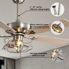 52 Inch Indoor 5 Blades Led Ceiling Fans With Remote Control