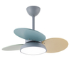 42 Inch Macaron Colors Ceiling Indoor Fan Decorative Smart Remote Control Plywood Blades Led Light Ceiling Fan