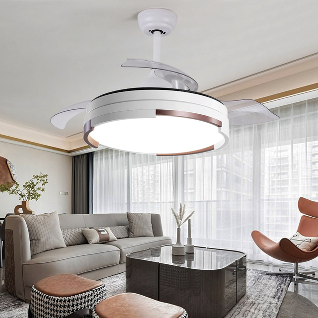 42 Inch Indoor Folding LED Intelligent Ceiling Fan Lamp