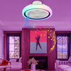 20 Inch Flush Mount RGB Color Dimmable Ceiling Fan Light