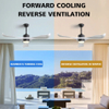 Modern Decorative Remote Control Led 52 Inch Ceiling Fan With Lights