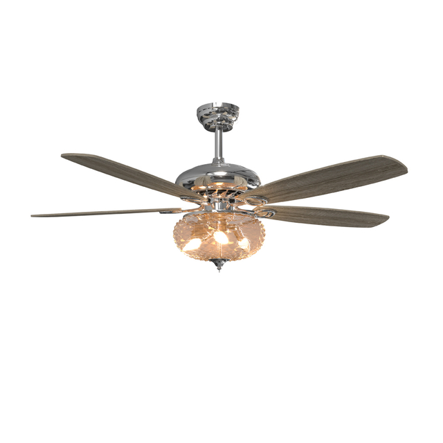 52 Inch Wood Blades Ceiling Fan With Light Bedroom Living Room