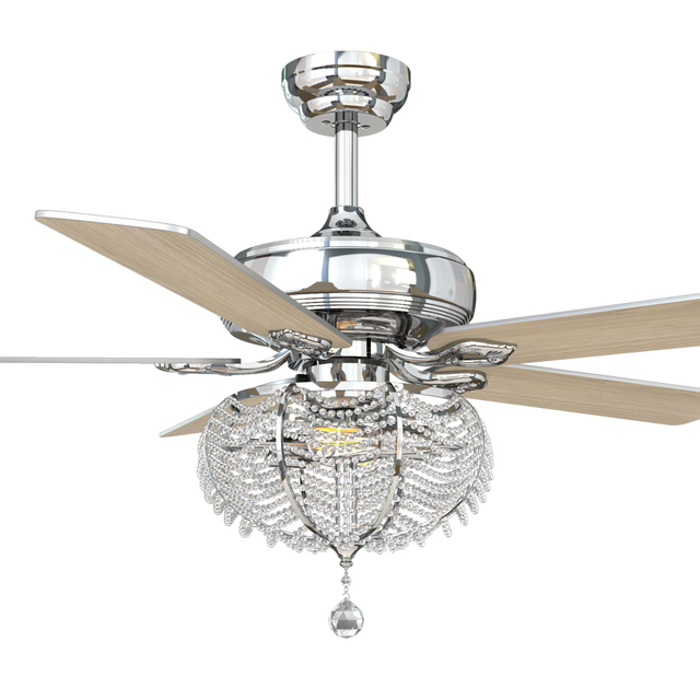 52 Inch Household Decorative Crystal Glass Chandelier Fan Ceiling Fan Light