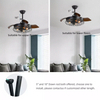 42 Inch Invisible Black Smart Retractable Ceiling Fan