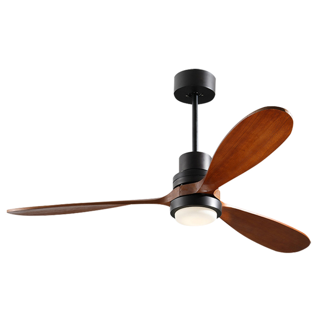 52 Inch Indoor Solid Wood Led Light Ceiling Fan KBS-5247C