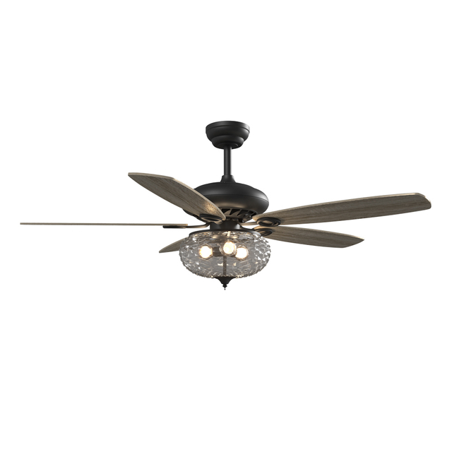 52 Inch Wood Blades Ceiling Fan With Light Bedroom Living Room