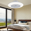 20 Inch APP Control Modern Bedroom Flush Mount Bladeless Ceiling Fan With Light