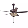 48 Inch Perfect Painting Decorative Ceiling Fans With Crystal Light