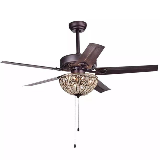 48 Inch Perfect Painting Decorative Ceiling Fans With Crystal Light