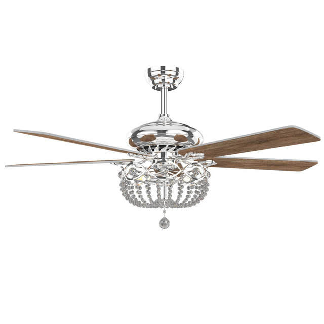 52 Inch Luxury Styles Crystal Chandelier Fan Ceiling Fan With Light 