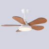 42 Inch Macaron Colors Ceiling Indoor Fan Decorative Smart Remote Control Plywood Blades Led Light Ceiling Fan