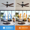 Remote Controlled 52 Inch 3 Blade Ceiling Fan Without Light