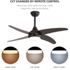 4 Blades Bedroom 48 In Ceiling Fan With Light And Remote Control