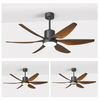 56 Inch 6 Blades Decorative Ceiling Fan With Light Remote Control