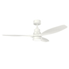 52 Inch Remote Control 3 Blades Ceiling Fan With Led Light