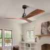 52 Inch Home Decorative Flush Ceiling Fan With Remote