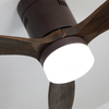 52 Inch European Styles 220V Wooden Led Ceiling Fan With Light