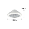 Indoor Smart Flush Mount 20 Inch Living Room Ceiling Fan With Lights