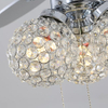 42 Inch Fancy Crystal Lamp Retractable Ceiling Fan With Light