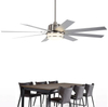 60 Inch New Design Mute Industrial Led Ceiling Fan With Light And Remote