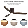 52 Inch European Styles 220V Wooden Led Ceiling Fan With Light