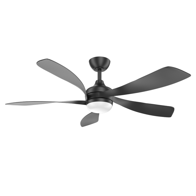 52 Inch Dc Motor Plastic Blades Ceiling Fan With Led Light