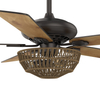 52 Inch Low Profile Modern Ceiling Fan With Light And Remote