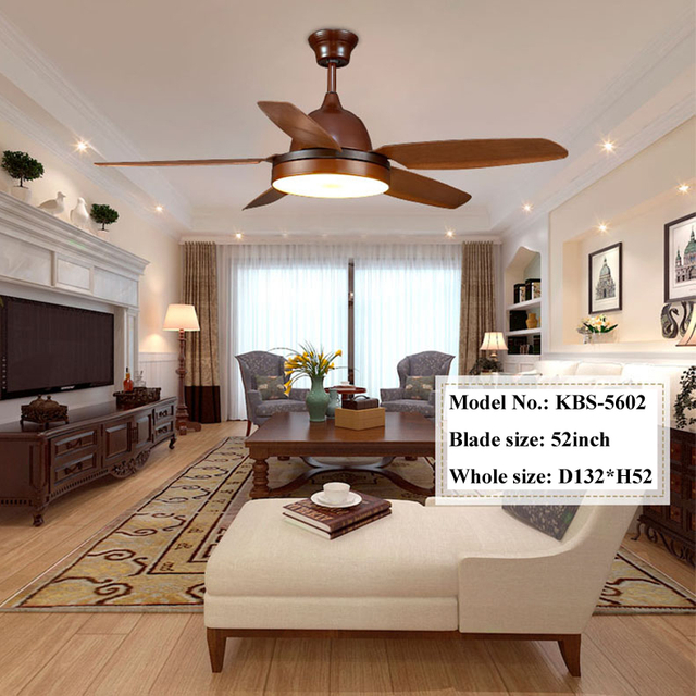 52 Inch Best Brand Electric Fan Light Home Appliance Low Energy Ceiling Fan With Light