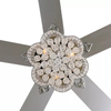 52 Inch Indoor Decorative Crystal Chandelier Ceiling Fan With Lamp