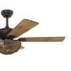 52 Inch Low Profile Modern Ceiling Fan With Light And Remote