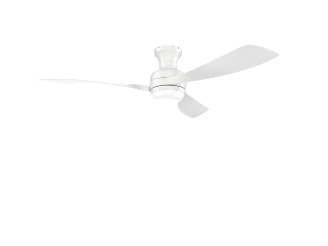 52 Inch Modern Style Decorative Indoor Remote Control ABS 3 Blades Ceiling Fan With LED Light