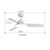 45 Inch Indoor Decorative Remote Control Silent Modern Porch Remote Control Ceiling Fan With Light And Remote